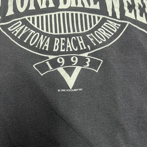 D- Vintage 1993 Harley Davidson Daytona Bike Week  Single Stitch Tee