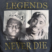 J- Tupac & Biggie Legends Never Die Picture & Text Crewneck - XL