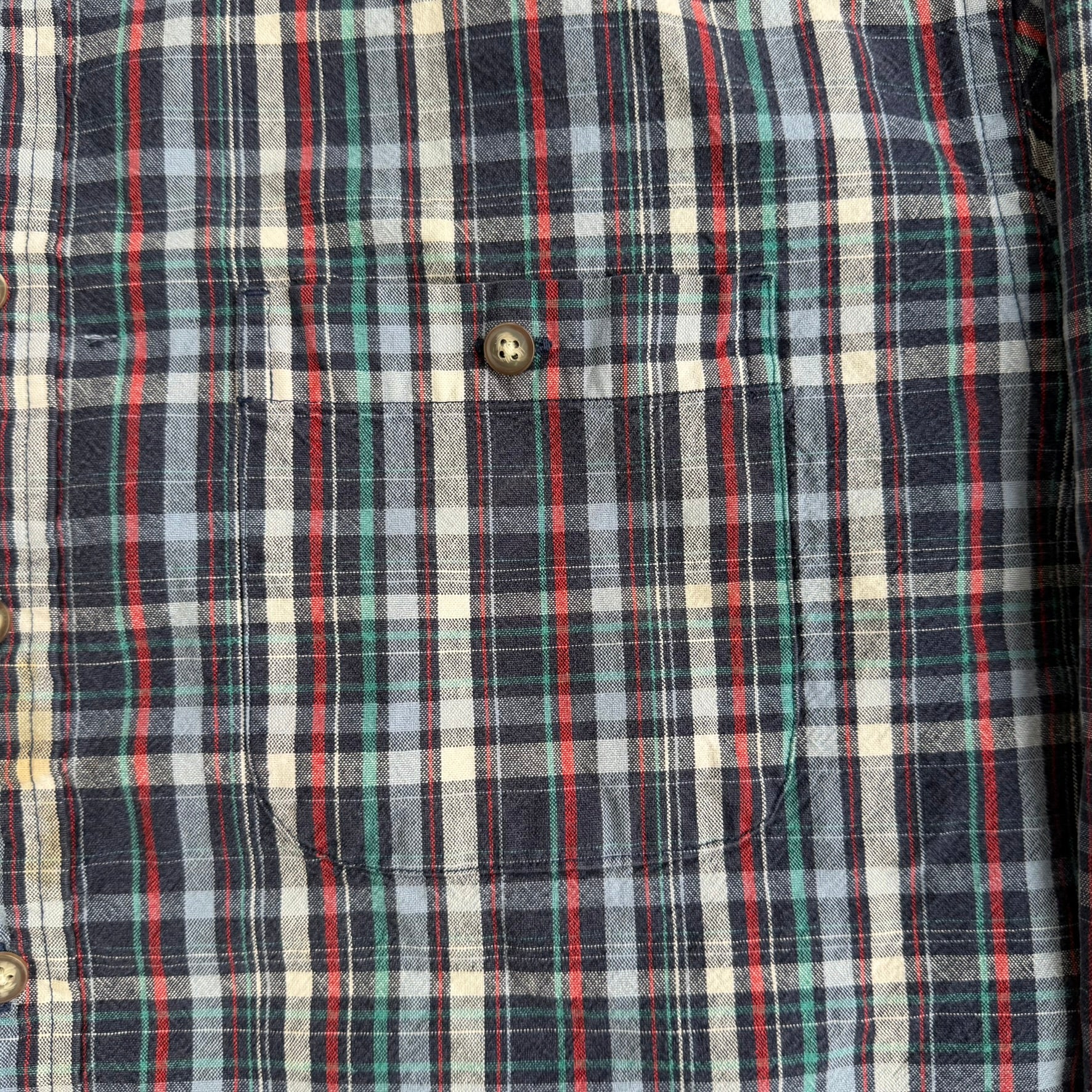 Vintage LL Bean Plaid Flannel Button Down Shirt - XL