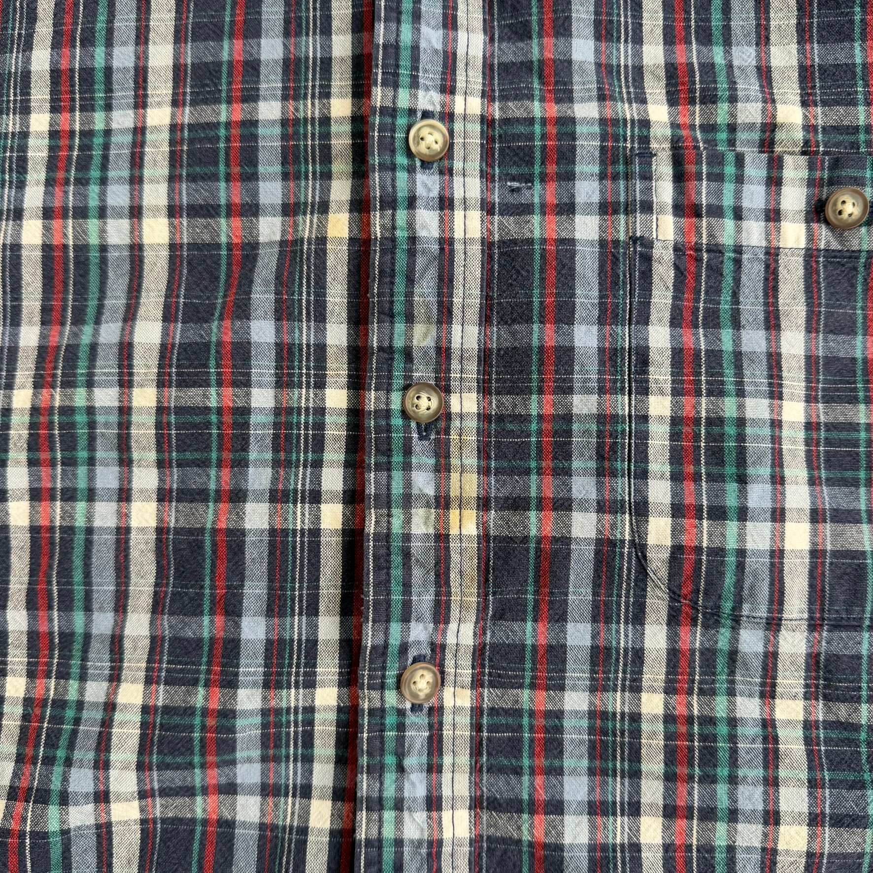 Vintage LL Bean Plaid Flannel Button Down Shirt - XL