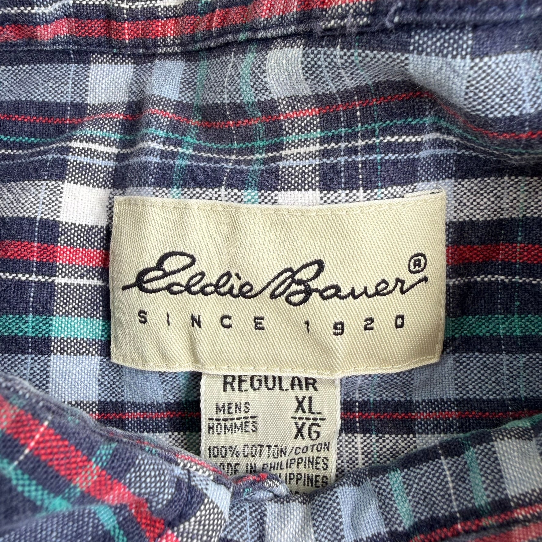 Vintage LL Bean Plaid Flannel Button Down Shirt - XL