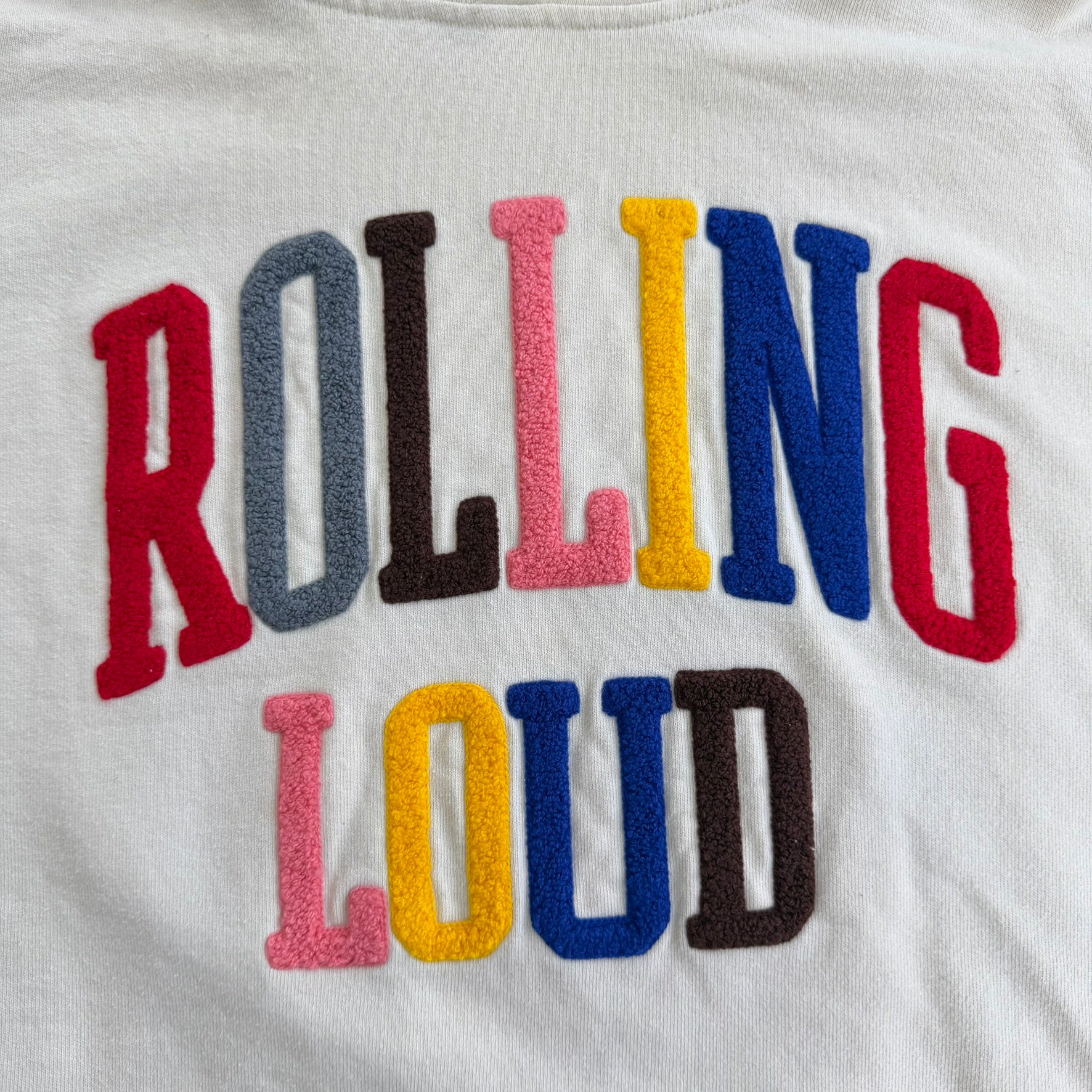 J- Rolling Loud Chenille Embroidered Text Hoodie - XL