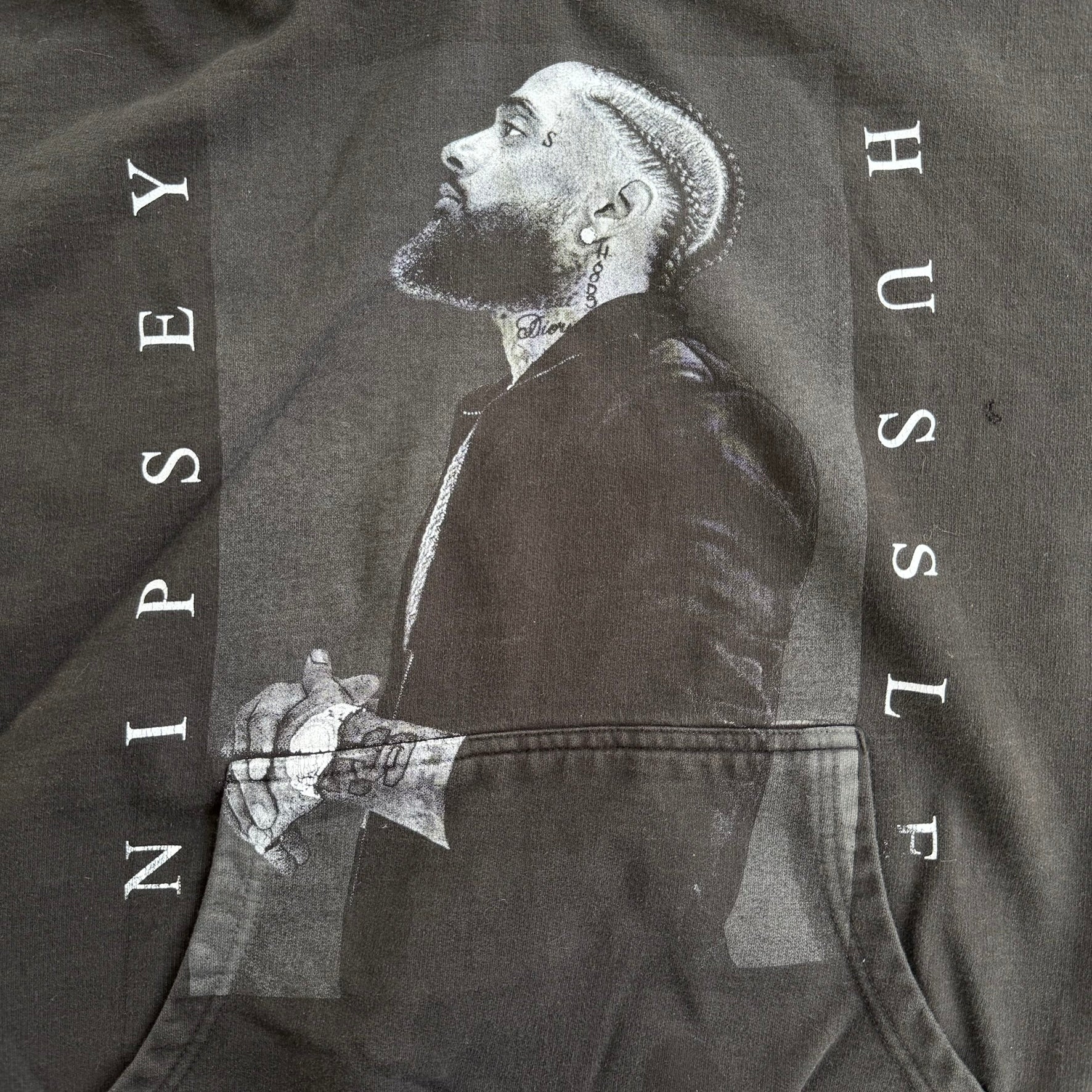 J- Nipsey Hustle Picture Graphic Hoodie - 2XL