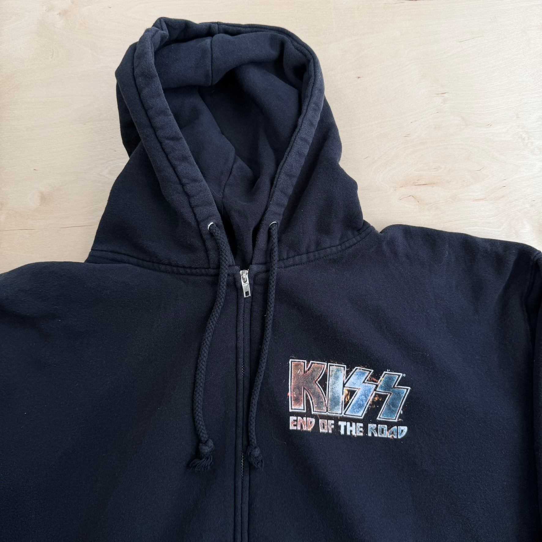 J- '19 Kiss End Of The Road Tour Graphic Zip Up Hoodie - XL