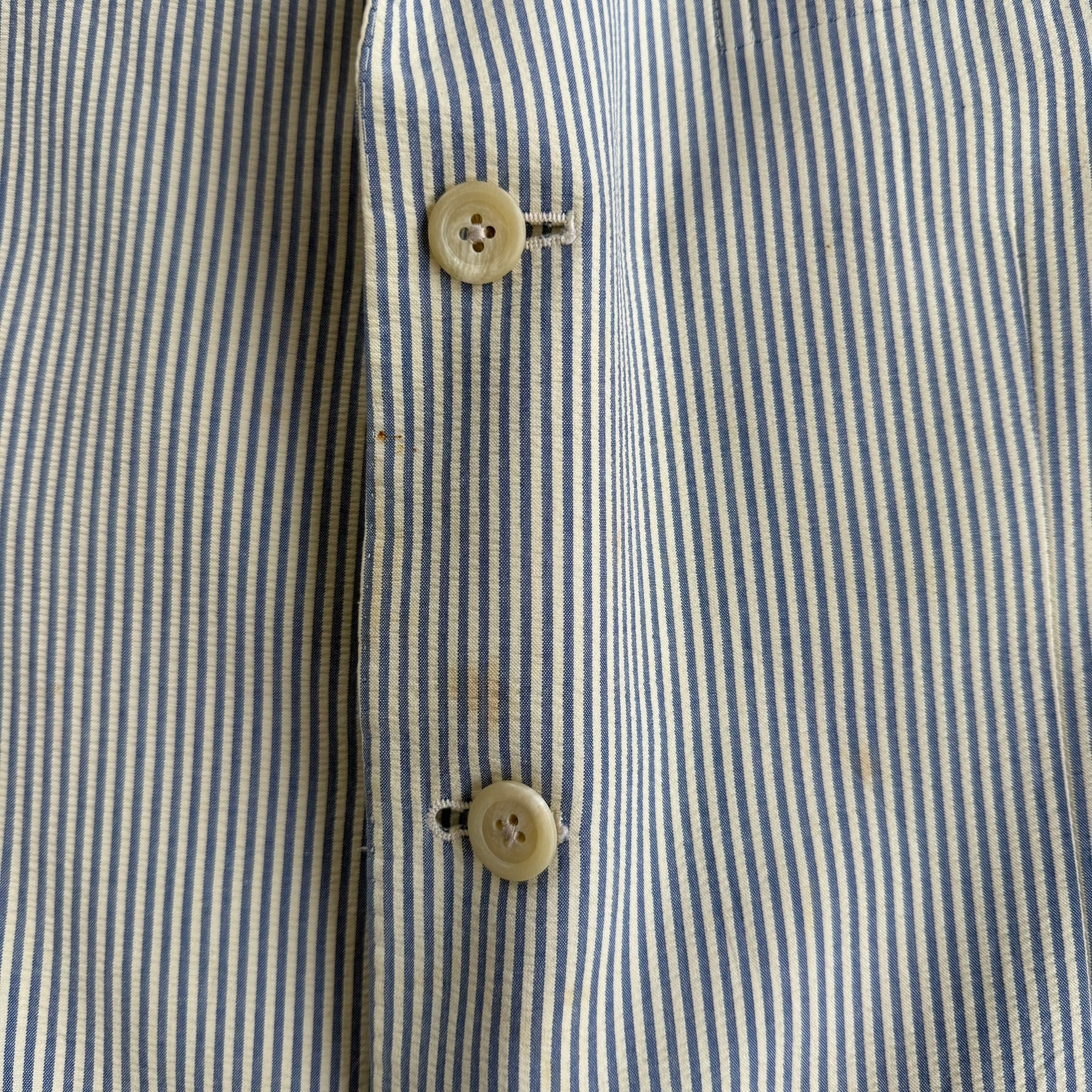 Vintage 90s Polo RL Made In Italy Blue Label 3-Button Seersucker Blazer - 44 L (fits XL)