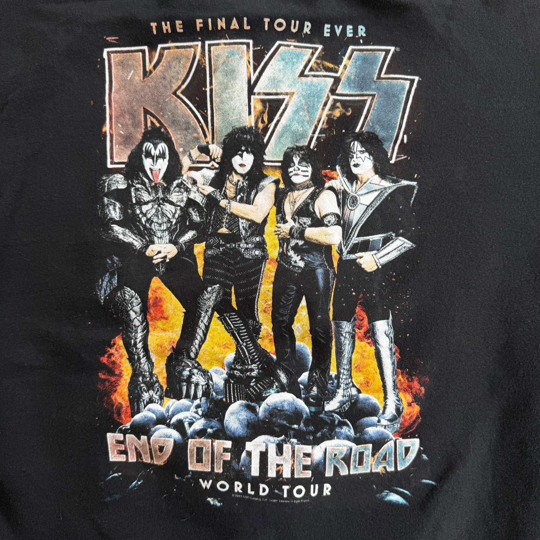 J- '19 Kiss End Of The Road Tour Graphic Zip Up Hoodie - XL