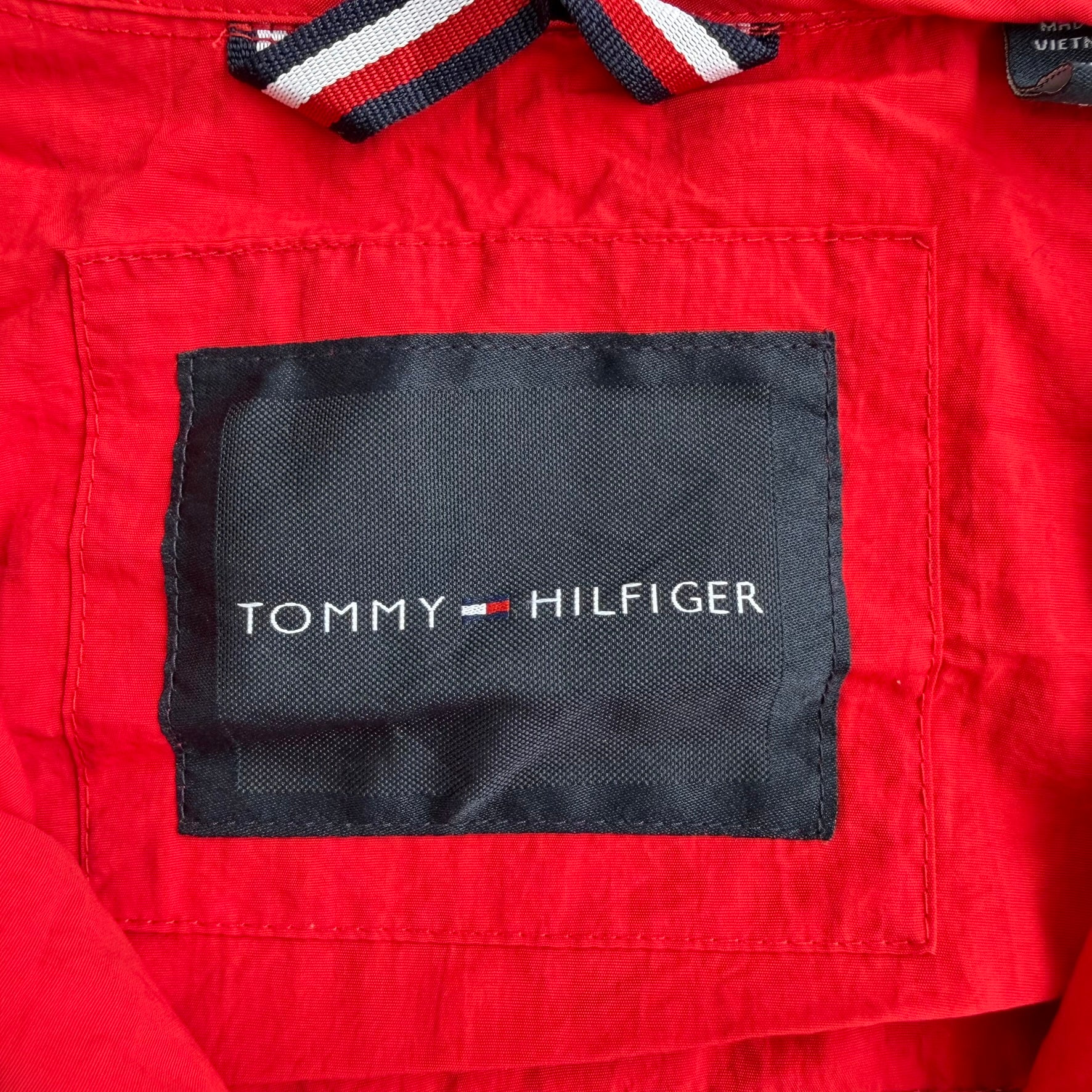 J- Vintage Tommy Hilfiger Color Block Lightweight Pull Over Anorak Jacket - XL