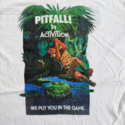 J- Vintage 80s Pitfall! By Activision Graphic Made In USA 50/50 Ringer Tee - L