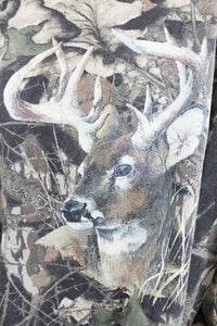 Vintage Deer Camouflaged In Forest Crewneck