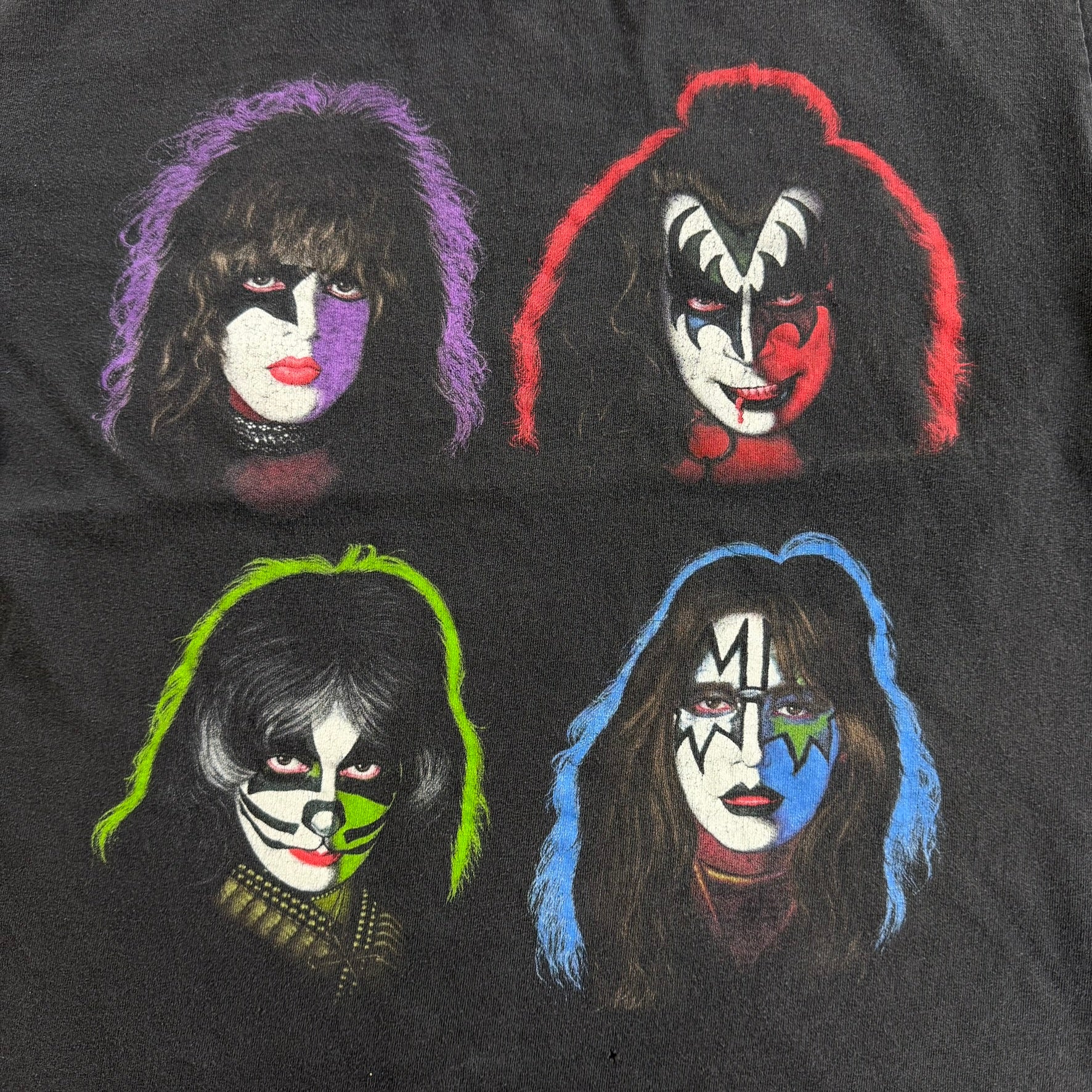 Vintage Bootleg Kiss Characters Graphic Tee - M