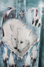 Load image into Gallery viewer, Vintage Wolves In Dreamcatcher Hoodie
