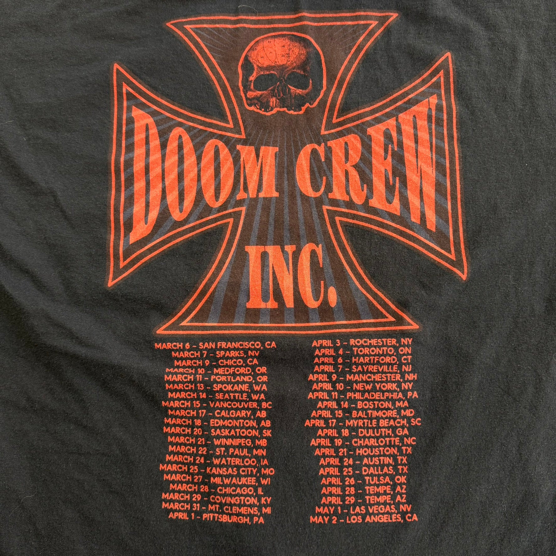 '22 Black Label Society Doom Crew Inc Tour Graphic Long Sleeve Tee - XL