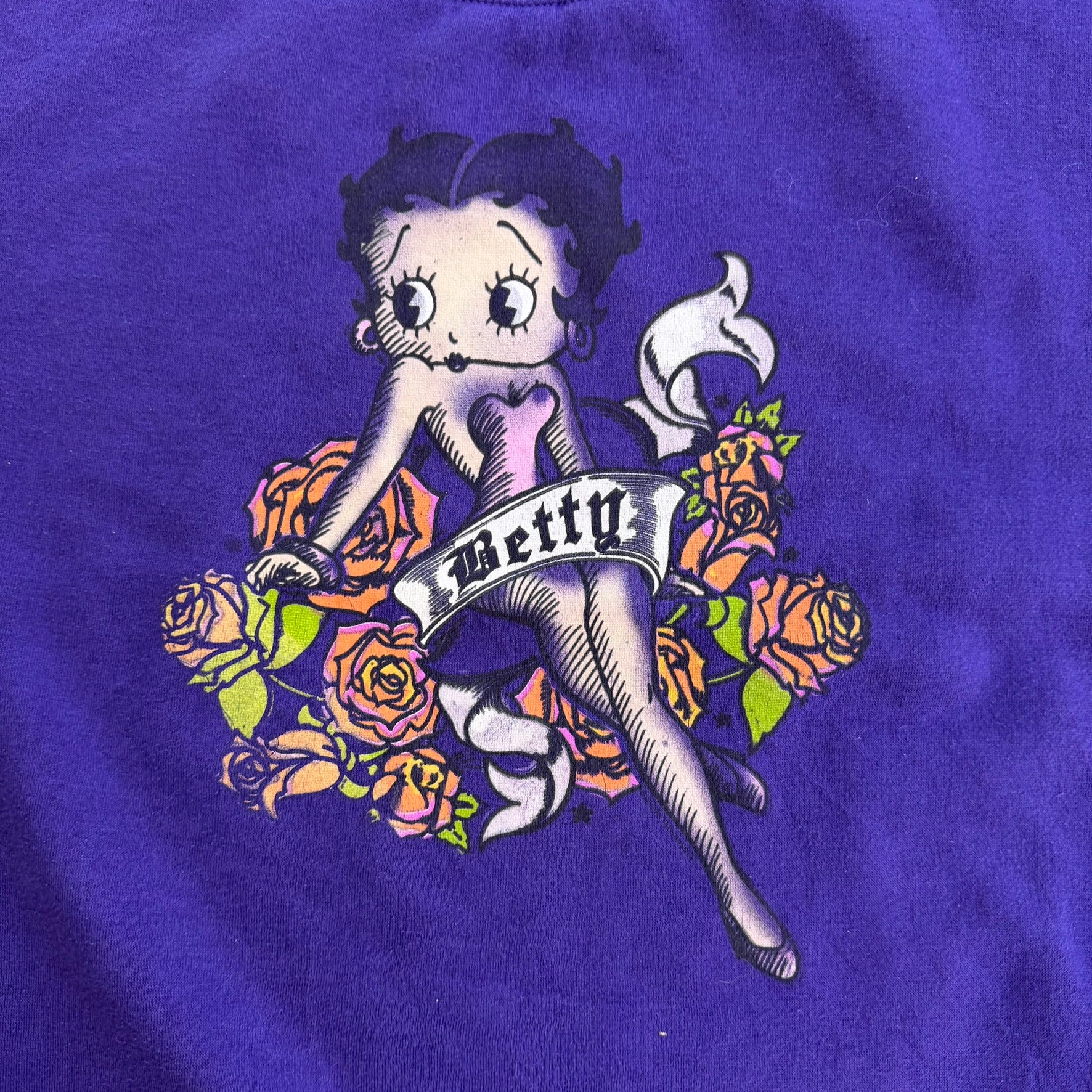 J- Vintage Betty Boop Graphic & Text Crewneck - XL