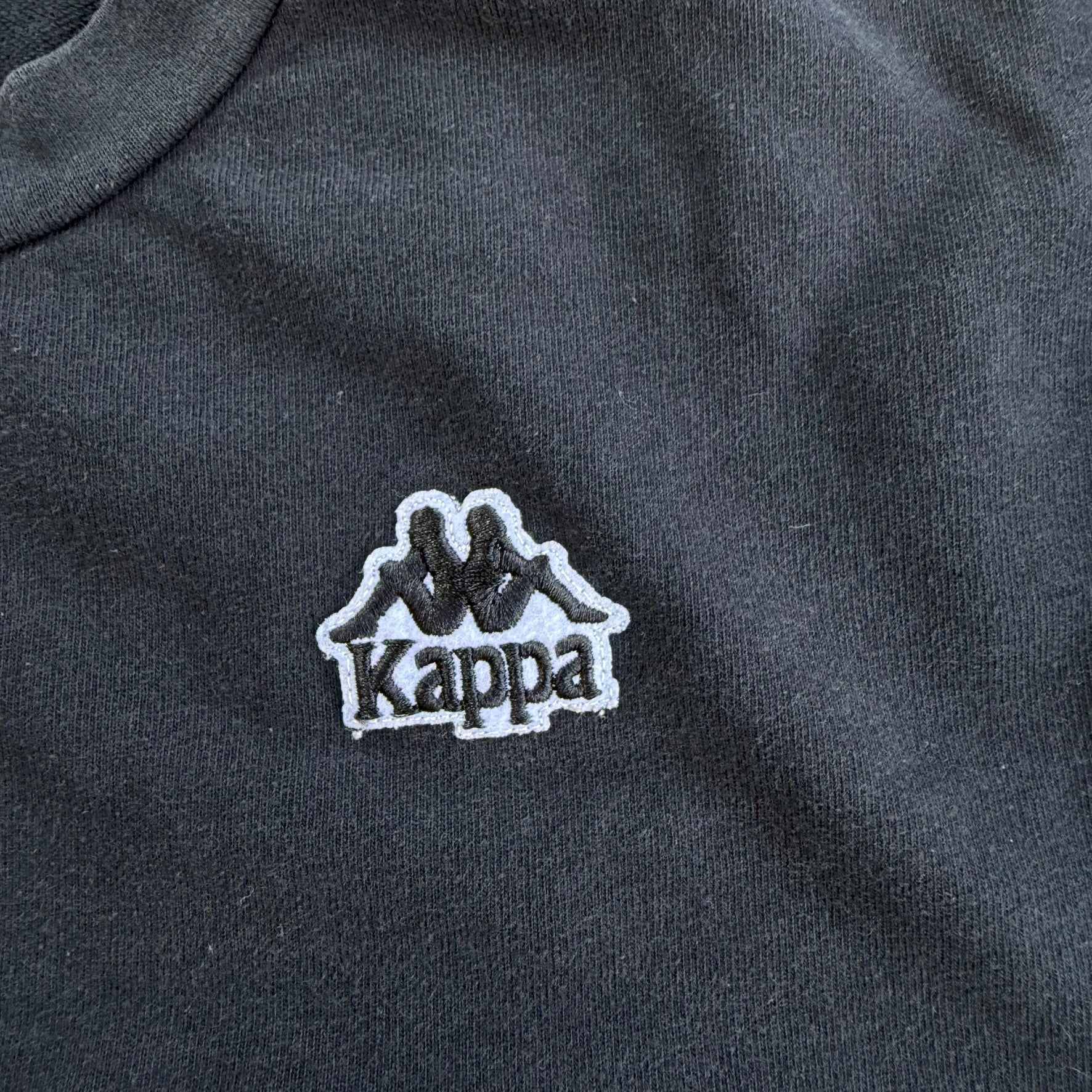 J- Vintage Kappa Embroidered Logo & Text Crewneck - L