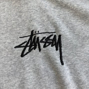 J- Vintage Stussy Embroidered Cursive Text Hoodie - M