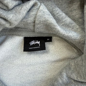J- Vintage Stussy Embroidered Cursive Text Hoodie - M