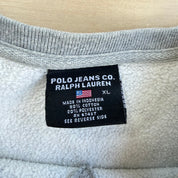 J- Vintage Polo Jeans RL Embroidered Logo & Text Crewneck - XL
