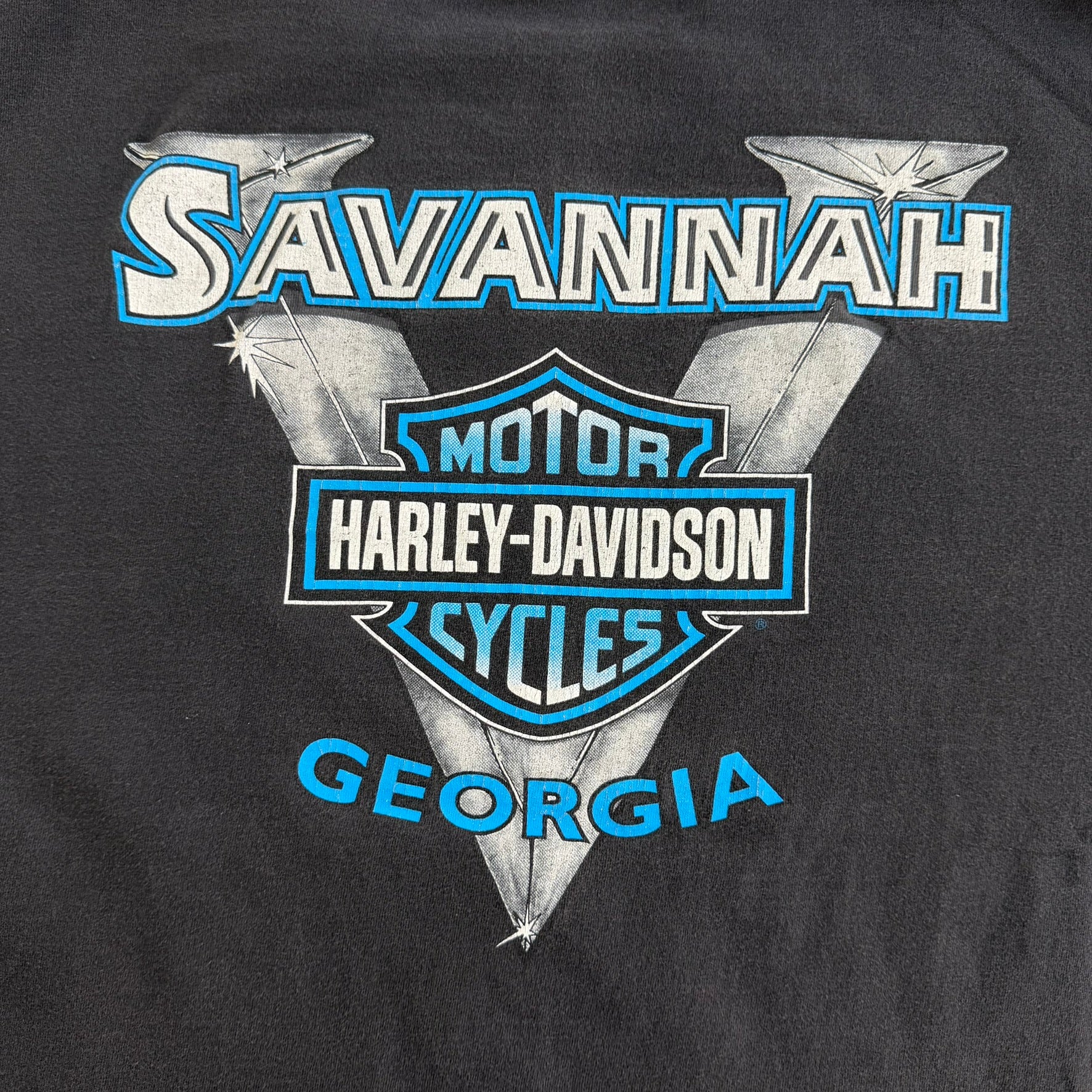 Vintage '98 Harley Davidson Savannah Georgia 95th Anniversary Graphic Made In USA Tee - XL