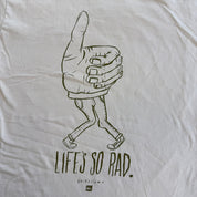 J- Vintage Quicksilver Life's So Rad Text & Graphic Tee - L