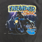 Vintage '98 Bluell & Harley Davidson Thunder Power Motorcycle Graphic Tee - XL