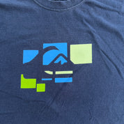 J- Vintage Quicksilver Logo Graphic Navy Tee - L