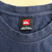 J- Vintage Quicksilver Logo Graphic Navy Tee - L