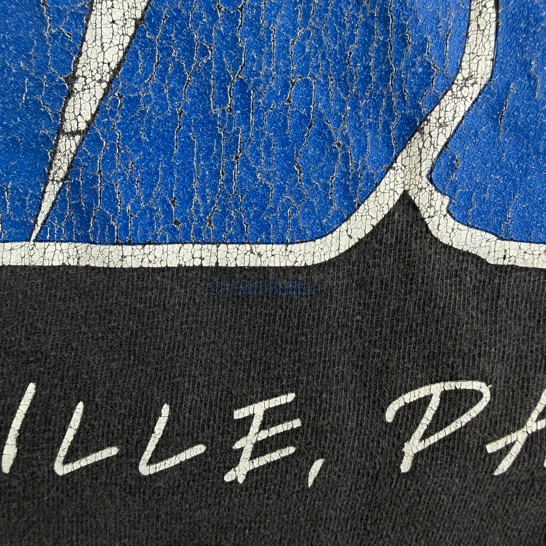 Vintage '98 Bluell & Harley Davidson Thunder Power Motorcycle Graphic Tee - XL