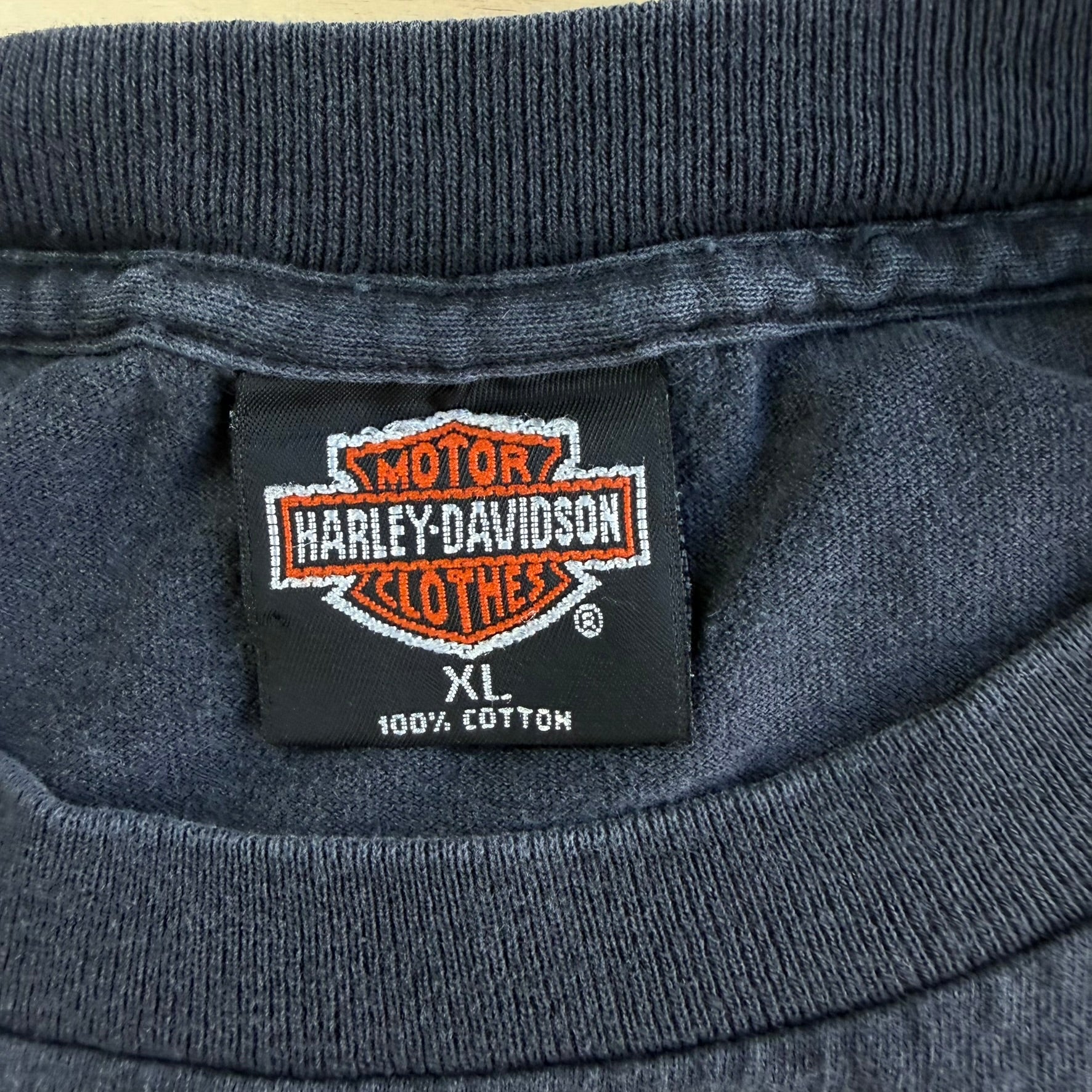 Vintage '95 Harley Davidson Eindhoven Holland Graphic Made In USA Single Stitch Tee - XL