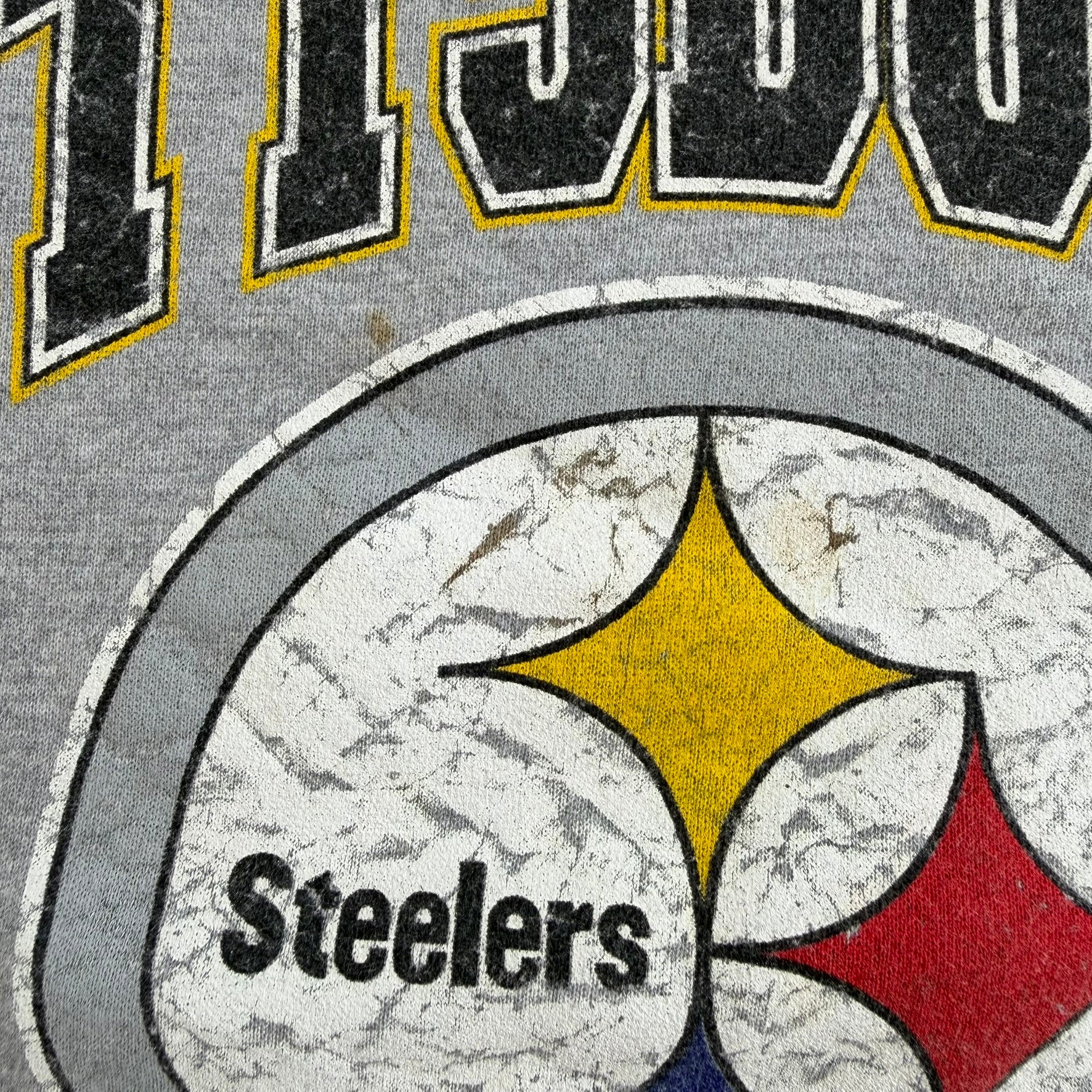 J- Vintage '96 Pittsburgh Steelers NFL Lee Graphic & Text Made In USA Crewneck - L