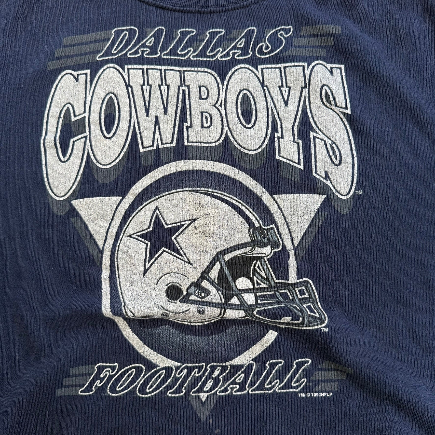 J- Vintage '93 Dallas Cowboy NFL Graphic & Text Crewneck - XL