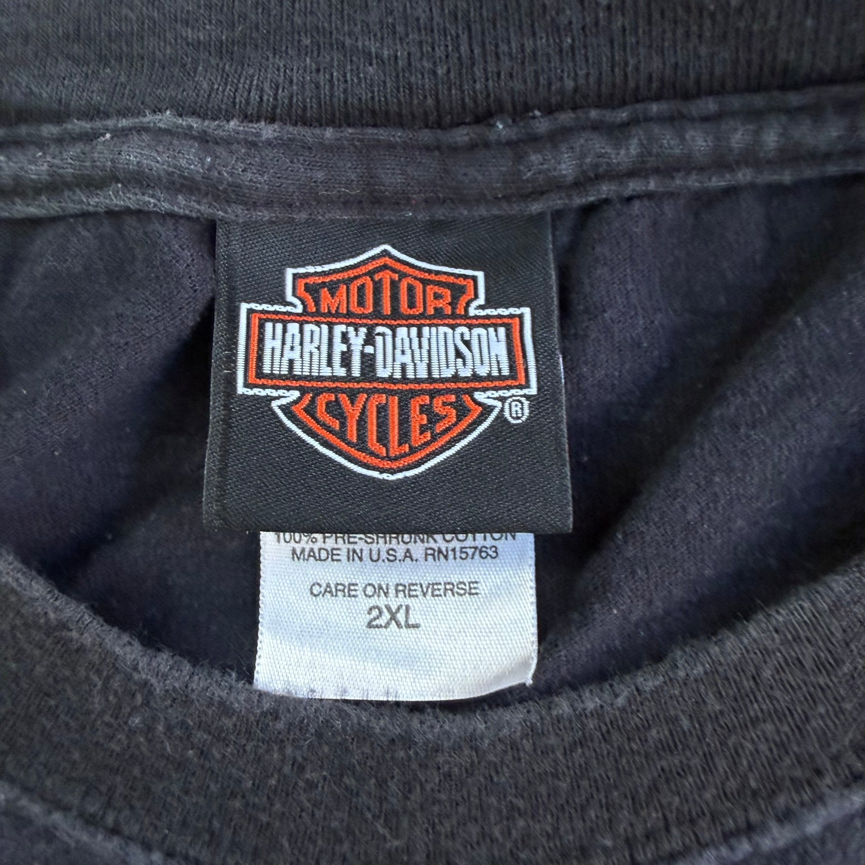 Vintage '03 Harley Davidson Pittsfield MA Graphic Made In USA Tee - 2XL