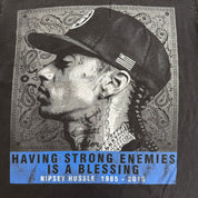 J- Nipsey Hussle Picture & Text Graphic Tee - XL