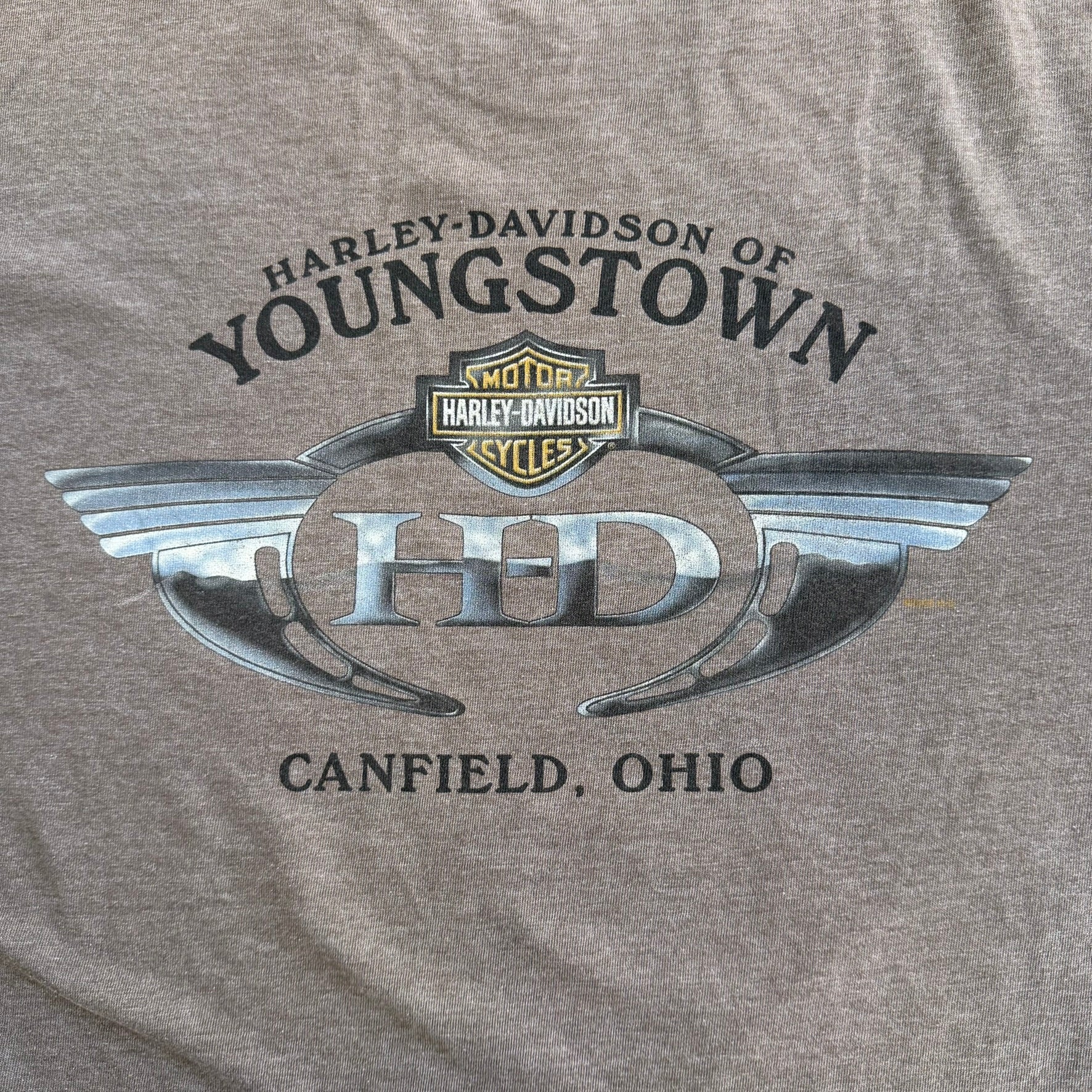 Vintage '05 Harley Davidson Canfield Ohio Graphic Tee - L