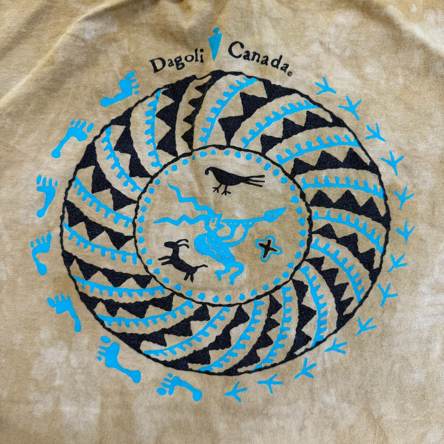 J- Vintage Vancouver Ancient Cave Art Rainmaker Jumbo Print Single Stitch Tee - M