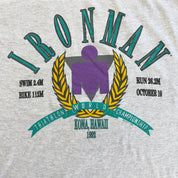 J- Vintage '92 Hawaii Ironman Race Graphic Made In USA Double Collar Tee - L