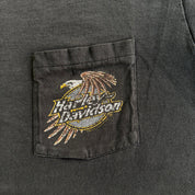 Vintage '91 Harley Davidson New Jersey Graphic Made In USA Single Stitch Pocket Tee - L