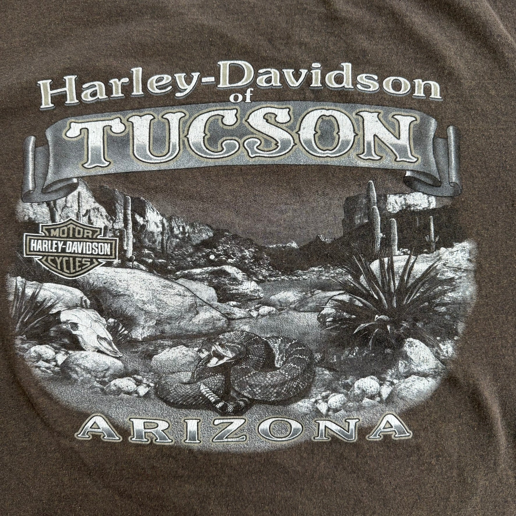 Vintage '07 Harley Davidson Tucson Arizona Graphic Made In USA Tee - XL