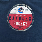 J- Vintage Vancouver Canucks NHL Reebok Logo Long Sleeve Tee - XL