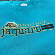 F- Vintage Jacksonville Jaguars NFL Logo 7 Embroidered Logo & Text Crewneck