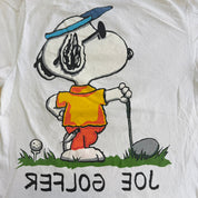 Vintage 90s Peanuts Snoopy Joe Golfer Graphic Made In USA Single Stitch Tee - L