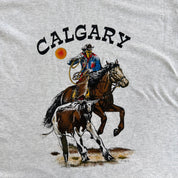 Vintage 90s Calgary Alberta Cowboy & Horse Graphic Single Stitch Tee - L
