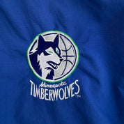 J- Vintage Minnesota Timberwolves NBA Starter Embroidered Logo Lightweight Zip Up Jacket - L