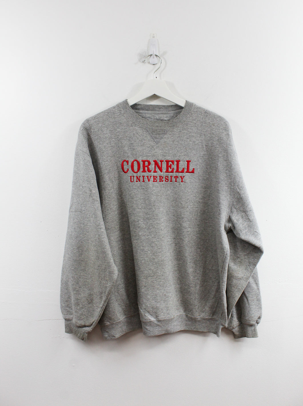 Cornell University Embroidered Script Crewneck