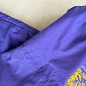 J- Vintage Louisiana State University Tigers Starter Embroidered Text & Logo Lightweight Zip Up Jacket - L