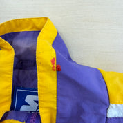 J- Vintage Louisiana State University Tigers Starter Embroidered Text & Logo Lightweight Zip Up Jacket - L