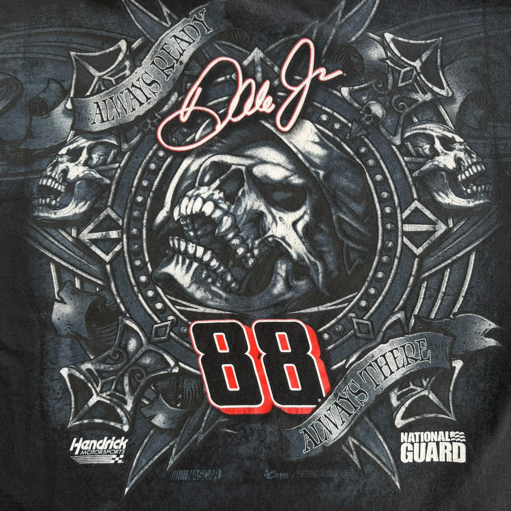 Vintage Nascar Dale Jr National Guard Jumbo Print Graphic Tee - 2XL