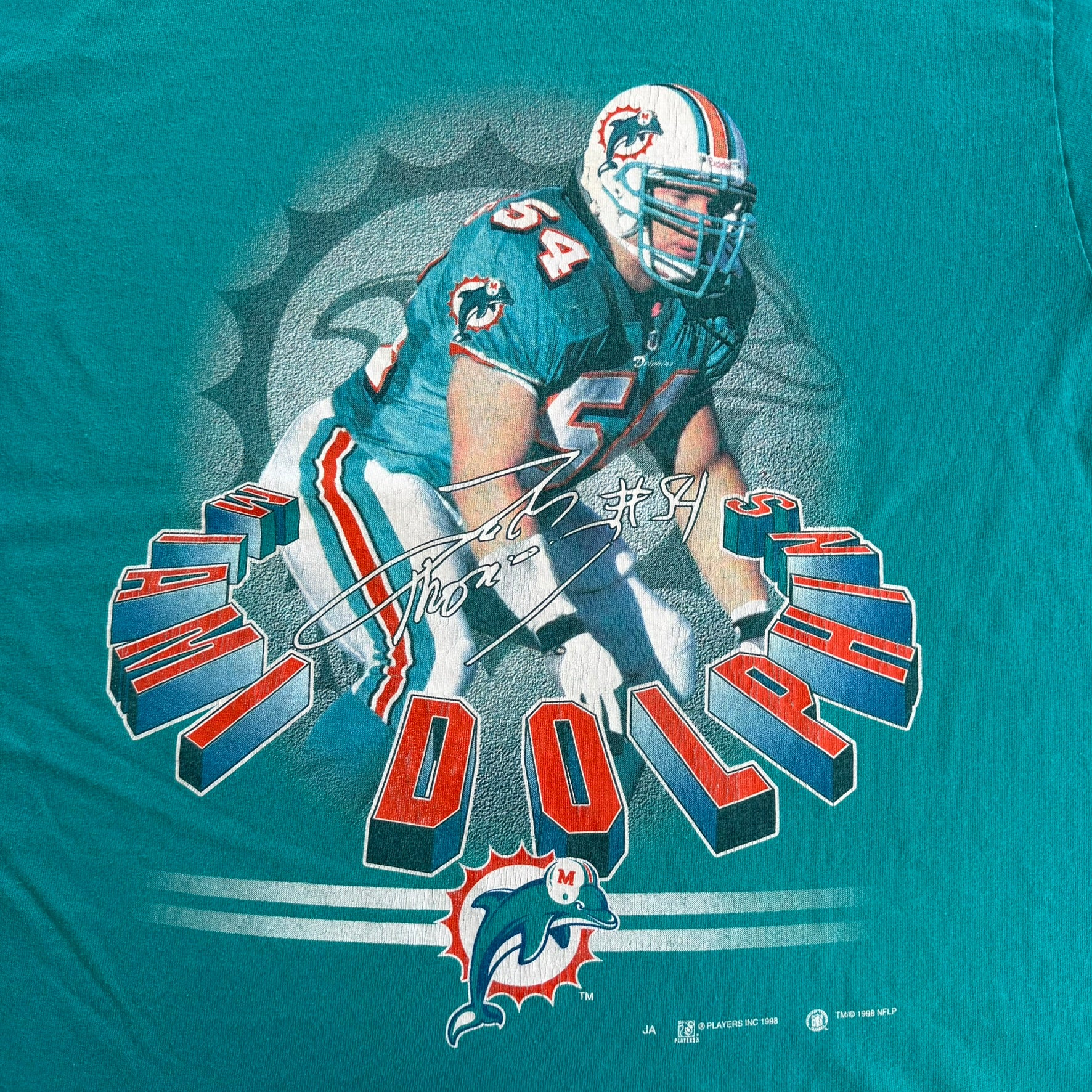J- Vintage '98 Miami Dolphins Dan Marino NHL Graphic Tee - M