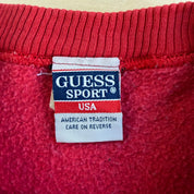 Vintage 90s Guess Sport USA Embroidered Text Made In USA Crewneck - L