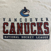 J- Vintage Vancouver Canucks NHL Logo Graphic Single Stich Tee - L