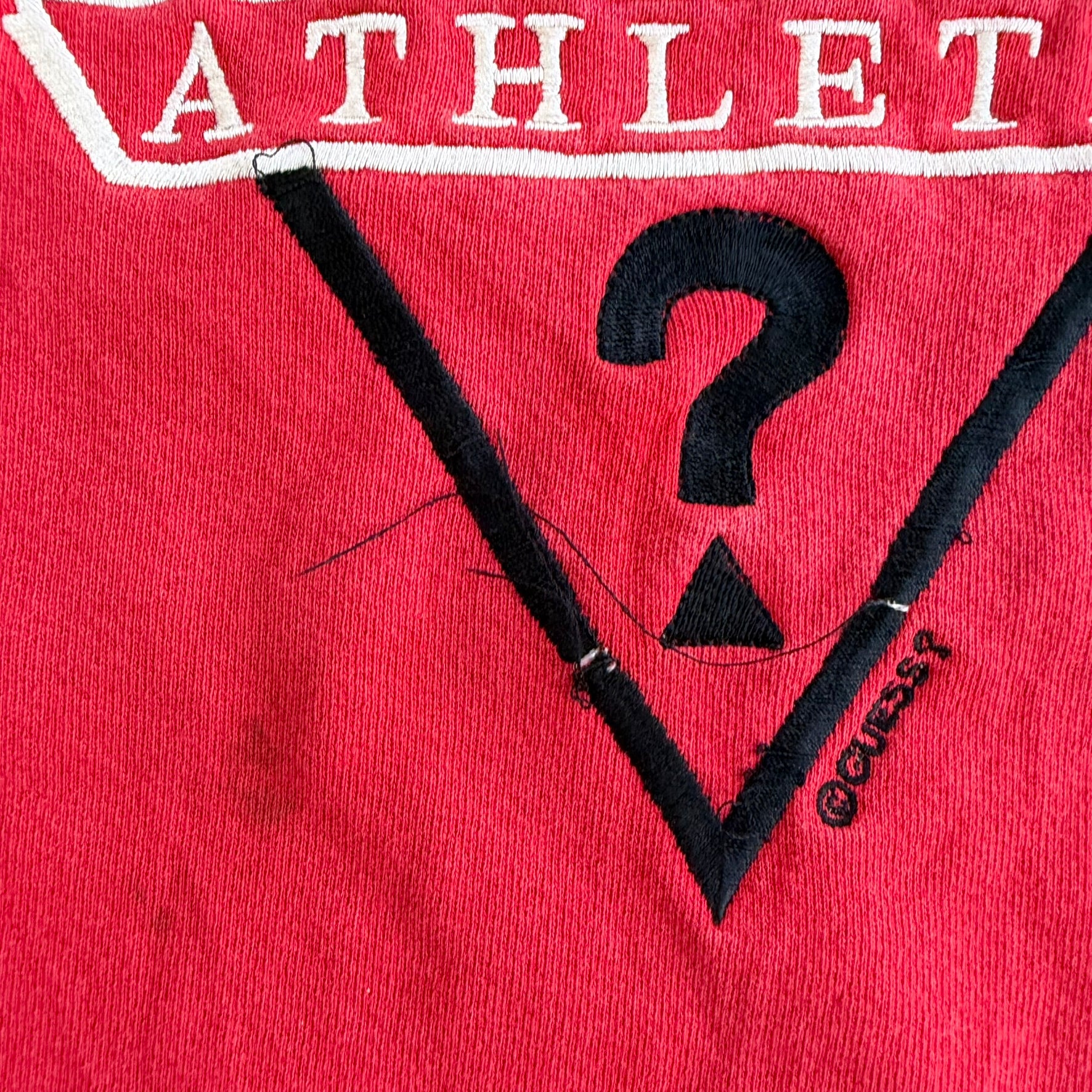 Vintage 90s Guess Sport USA Embroidered Text Made In USA Crewneck - L